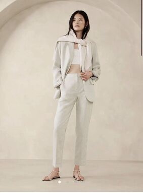 Banana Republic Lina Slim Linen Pant Natural #882894